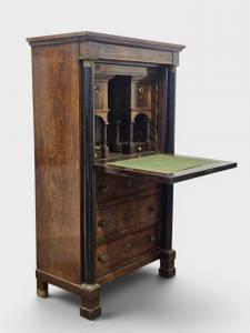 Empire walnut secretary - Early 19th Century